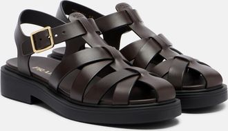 Prada Leather fisherman sandals