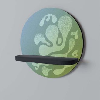 OEM Estante Redondo Azul Irregular Negro