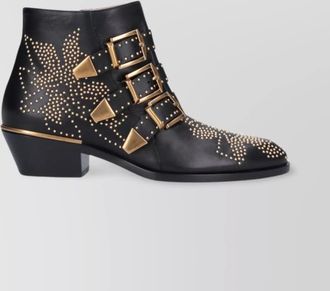 Chloé studded block heel ankle boots