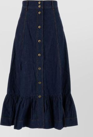 Zimmermann denim aster skirt