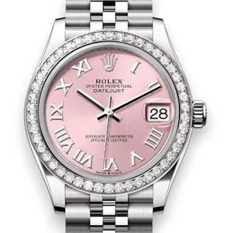 Rolex Datejust 31 Automatic Diamond Pink Dial Ladies Watch 278384PRJ