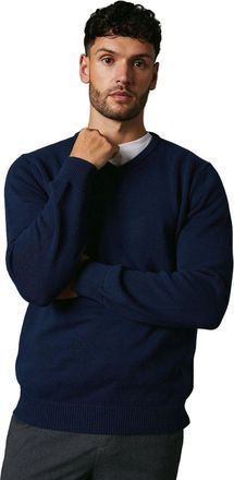 Maine Mens Premium Cotton V Neck Jumper (XXL) (Dark Blue)