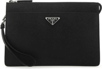 Prada Black Leather Clutch
