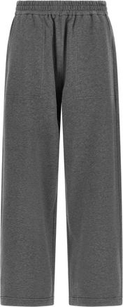 Brunello Cucinelli Wijde broek - Dames - Wijde Broeken - Grijs - XS - Katoen - Broeken