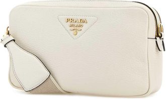 Prada Womens Crossbody Bag White Calf