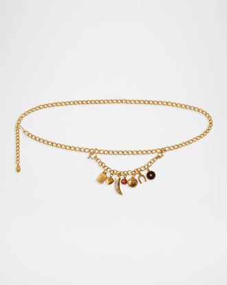 Veronica Beard Western Chain Belt with Removable Charm Bracelet