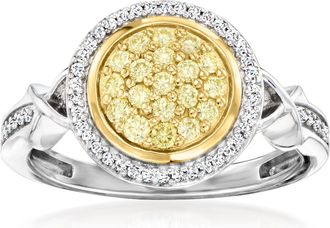 Ross-Simons Diamond Cluster Ring in Sterling Silver