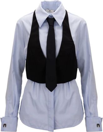 Elisabetta Franchi Camisa - Blouses & Shirts - Mujer - P&uacute;rpura - XL