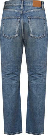 Saint Laurent Womens Jeans Ankle-Length Denim Medium Blue Cotton