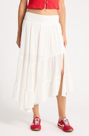 Abound Tiered Asymmetric Skirt in Ivory at Nordstrom Rack, Size X-Large