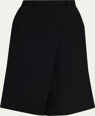 R13 Oversized Wool Crossover Shorts