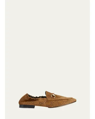 Gucci Jordaan GG Suede Loafers