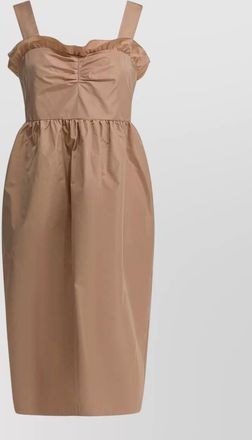 Chlo&eacute; silk blend balloon midi dress