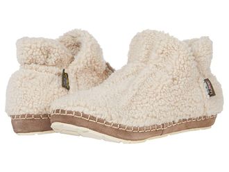 L.L.Bean Cozy Slipper Bootie Pile Fleece Womens Shoes Natural : 11 B - Medium, Faux Fur