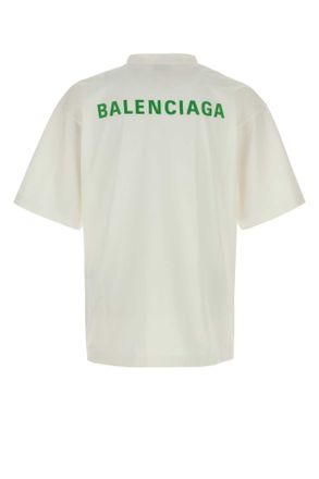 Balenciaga Logo-Embroidered Cotton T-Shirt - White