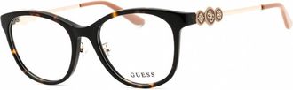 Guess Ladies Brown Round Eyeglass Frames GU50255D