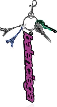 Balenciaga Keyrings, female, Multicolor, Size: ONE SIZE Biker Charm Keychain
