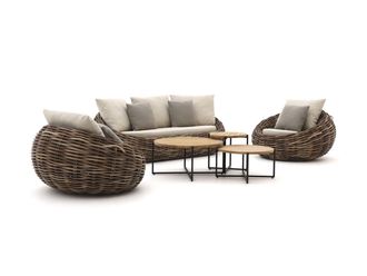 Apple Bee Cocoon stoel-bank loungeset 6-delig 5-zits