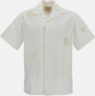 Portuguese Flannel Camicia In Ramie Con Ricami