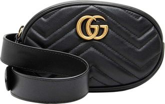 Gucci Matelass&eacute; Gg Marmont Belt Bag (Authentic Pre-Loved)