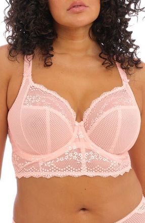 Elomi Charley Longline Full Figure Underwire Bra in B/pink at Nordstrom, Size 34Gg