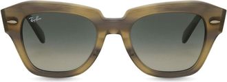 Ray-Ban RB2186 State Street 140571 Womens Sunglasses Green Size 49