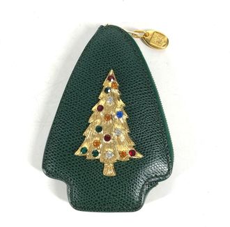 Celine Green Leather Coin Purse/Coin Case (Pre-Owned)