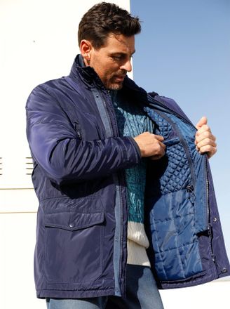 Marco Donati Langjacke MARCO DONATI, Herren, Gr. 48, blau (marine), 100% Polyester, unifarben, Jacken Langjacke