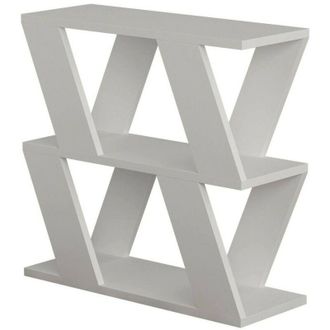 Dmora Tavolino da salotto Thalia, Tavolo basso da caff&egrave;, Portariviste per divano, Ripiano da soggiorno, 60x22h57 cm, Bianco, con imballo rinforzato, con