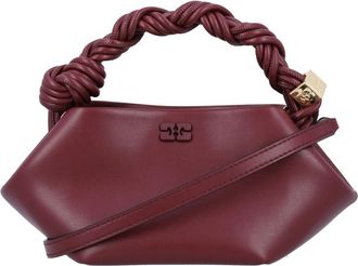 Ganni Maroon Bou Crossbody Bag