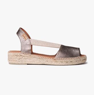 Toni Pons Etna Womens Espadrille Sandals Bronze - Brown Leather - Size UK 5