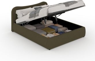 Concept Usine Cama con canap&eacute; abatible 160 x 200 cm dise&ntilde;o redondeado terciopelo ver