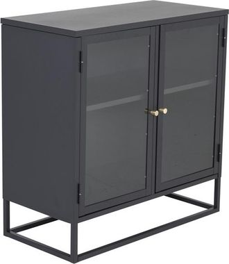VE DESIGN Kleiner Vitrinenschrank Bakal, Schwarz
