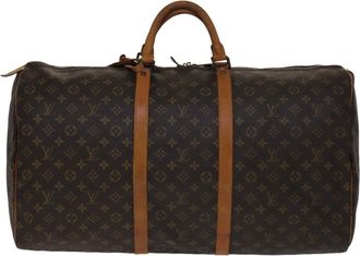 Louis Vuitton Keepall 60 Brown Canvas Travel Bag (Pre-Owned)