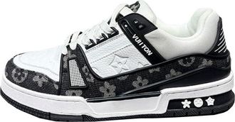 Generic Couple Breathable Board Shoes Versatile Casual Low Cut Anti Slip wear Resistant Sports Casual Sports Shoes (Blue,7.5)