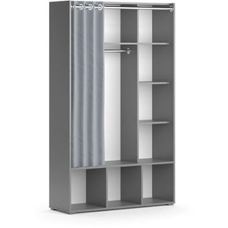 Vicco Armario de ropa para niños Luigi, Gris, 105.8 x 178.1 cm con barra de colgar Vicco