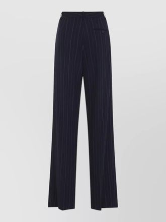 Ralph Lauren Collection jody wide leg pinstripe pleated trousers