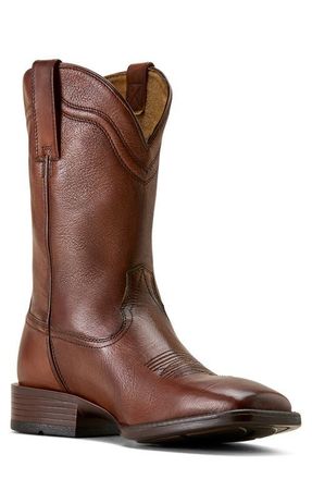 Ariat Alden Wide Square Toe Western Boot in Brown at Nordstrom, Size 10.5