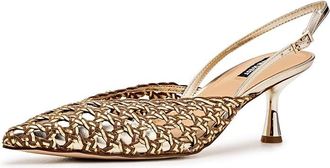 Nine West Randela Womens Shoes Brown/Gold : 6.5 M, Faux Leather