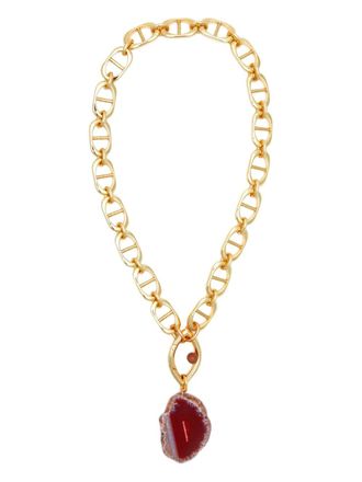 Capsule Eleven x PANTONE gemstone-pendant necklace - Gold