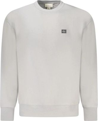 Calvin Klein Sweatshirt met Lange Mouwen - Heren - Sweatshirts - Grijs - 2XL - Katoen - Hoodies & sweatvesten
