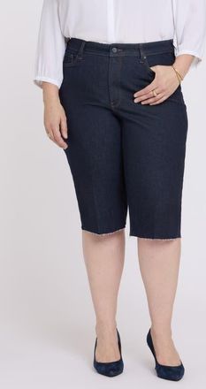 NYDJ Kristie 80s Raw Hem Denim Bermuda Shorts in Magical at Nordstrom, Size 16W