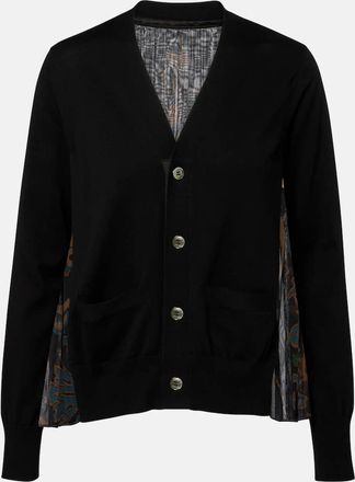 sacai Cardigan in tulle di cotone