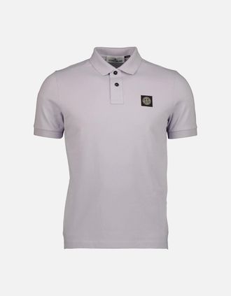 Stone Island Mens Patch Logo Polo Shirt - Purple - Size: 44