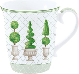 Easy Life Taza de porcelana 275 ml en caja de regalo colorida Topiary
