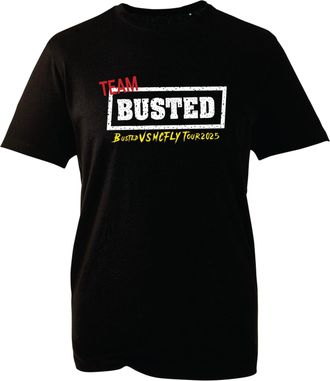 Generic Team Busted T-Shirt - Busted vs Mc-Fly Tour 2025 Graphic Tee Band Fan Concert Outfit (Black, XL)