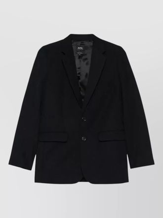 A.P.C. wool blend single breasted tailored blazer