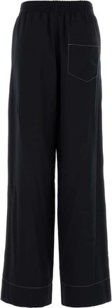 A.P.C. Womens Midnight Blue Viscose Blend Wide-Leg Lucy Pant Darknavy Exterior: Virgin Wool Pantaloni Trousers