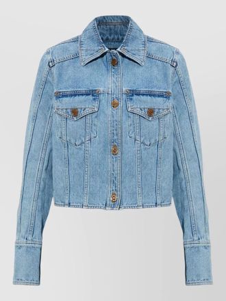 Balmain denim cropped jacket