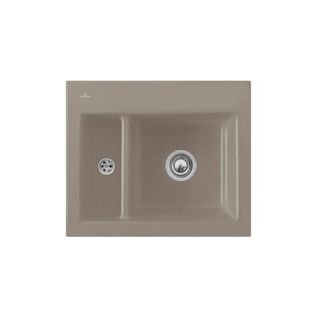 Villeroy & Boch Villeroy&boch - Fregadero De 1 Seno Y Medio Villeroy Et Boch Subway 60 Xm 62 X 51 Cm Sin Escurridor Timber Ceramicplus Con Desag&uuml;e Autom&aacute;tico